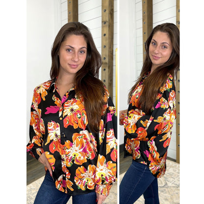Autumn Glow Floral Blouse