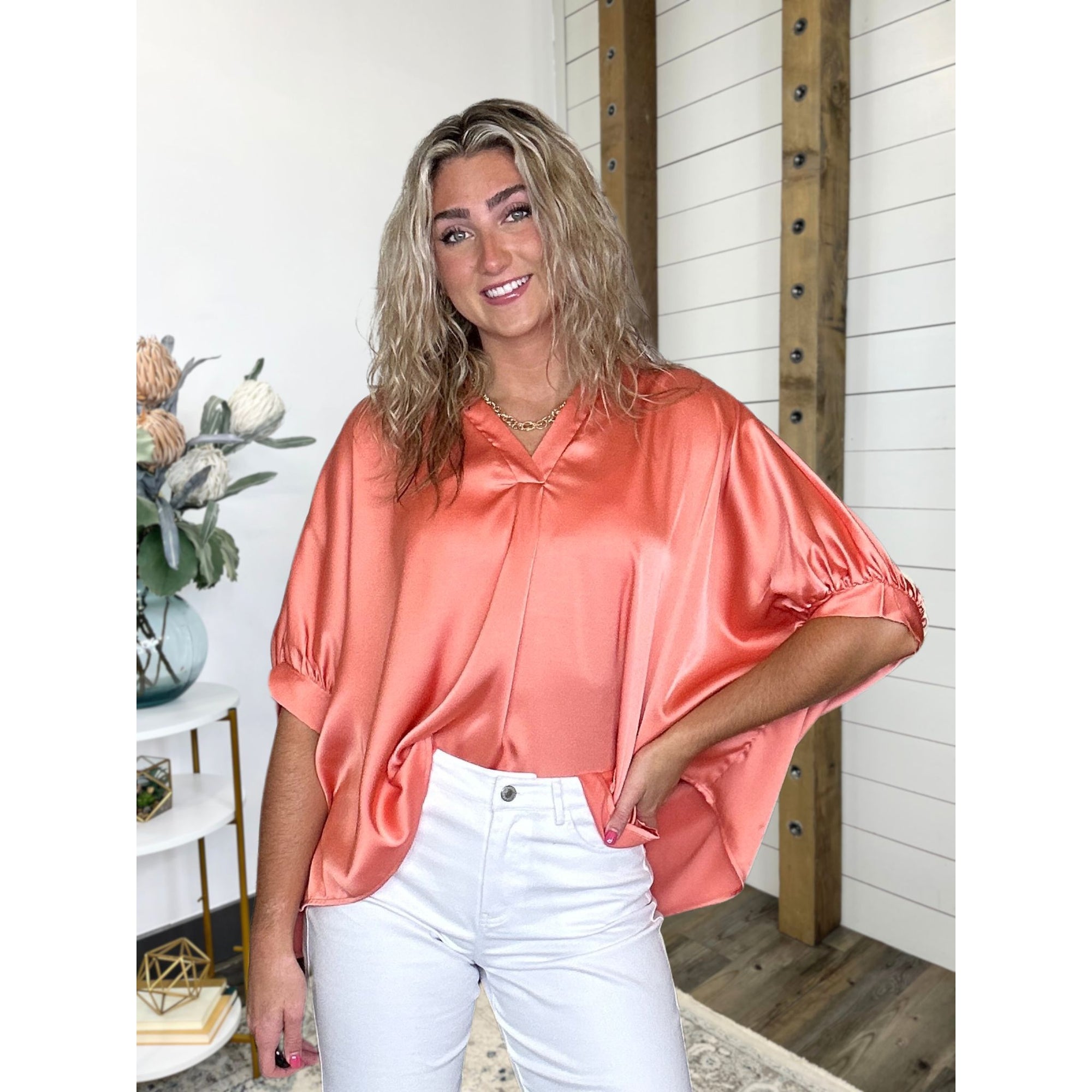 Meet Me At Sunset Oversize Blouse