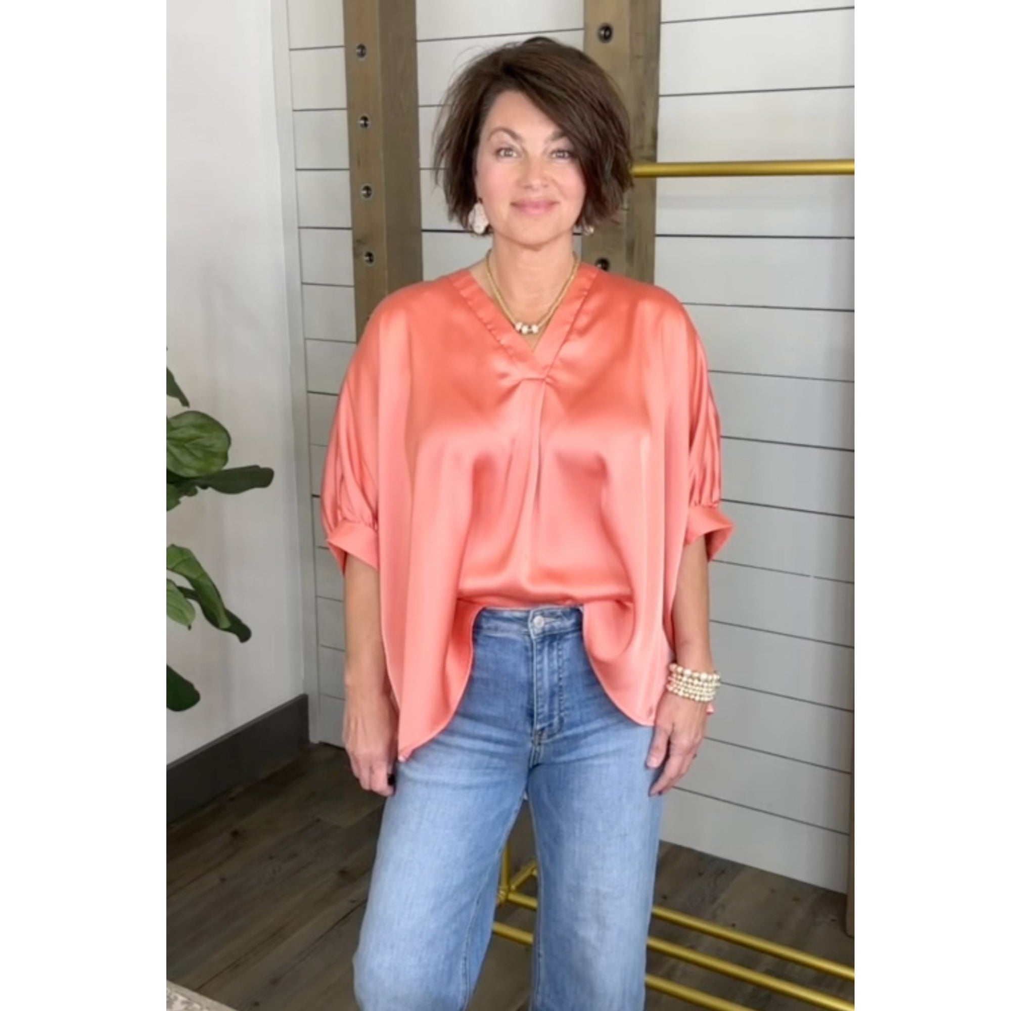 Meet Me At Sunset Oversize Blouse