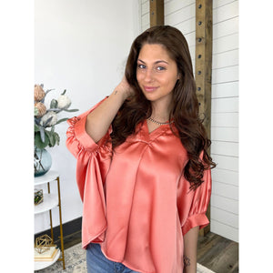 Meet Me At Sunset Oversize Blouse