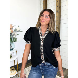 Untamed Edge Button Down Top