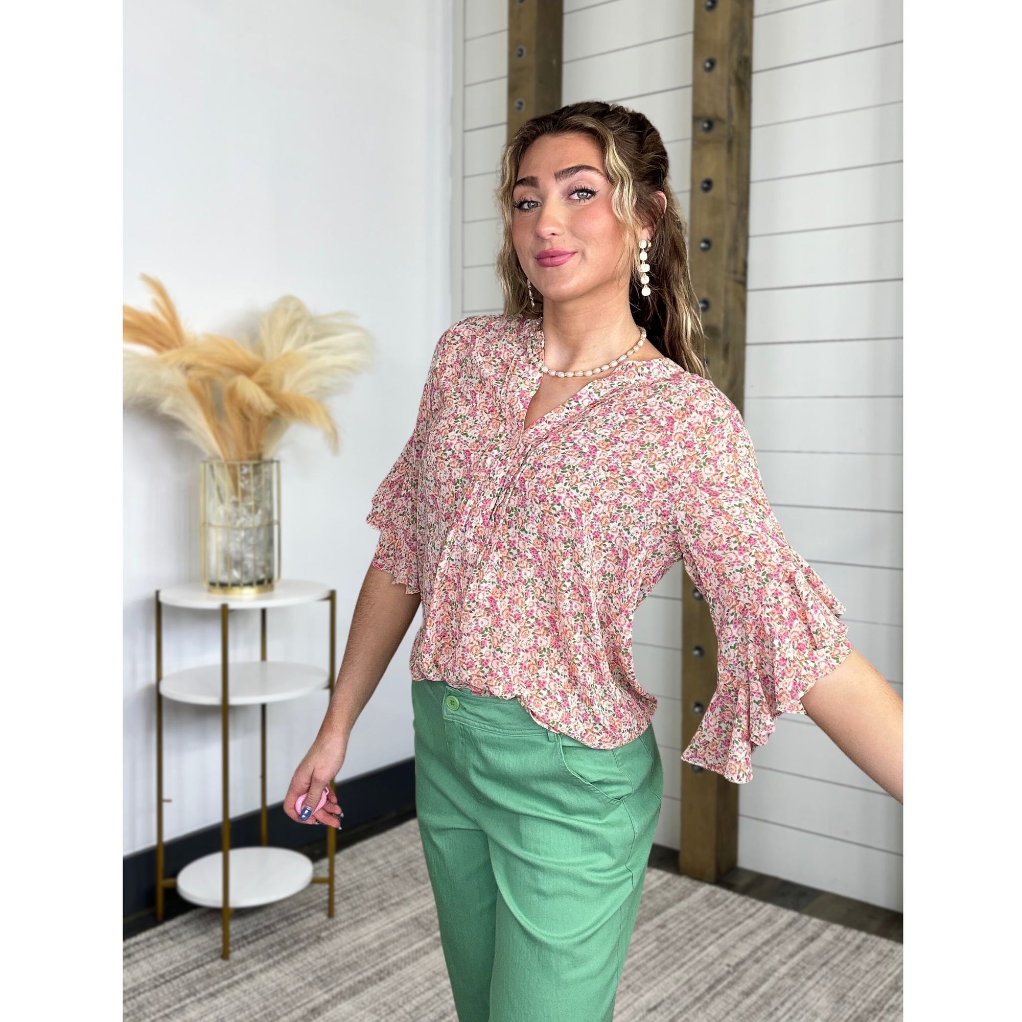 Chasing Wildflowers Floral Chiffon Blouse