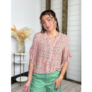 Chasing Wildflowers Floral Chiffon Blouse
