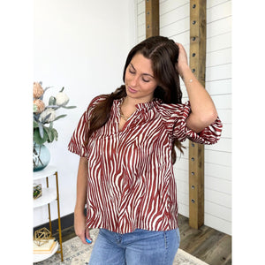 Safari Chic Zebra Print Top