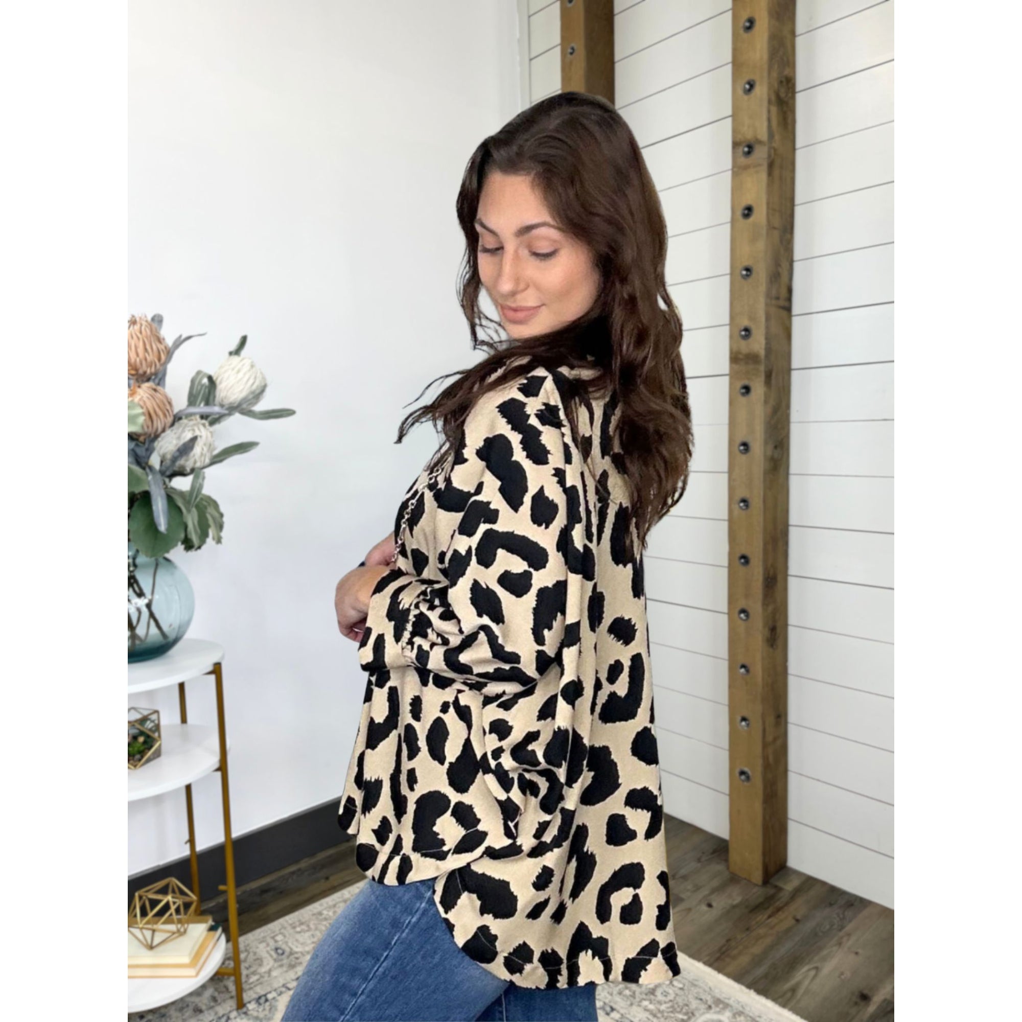 Wild Ways Oversize Leopard Top