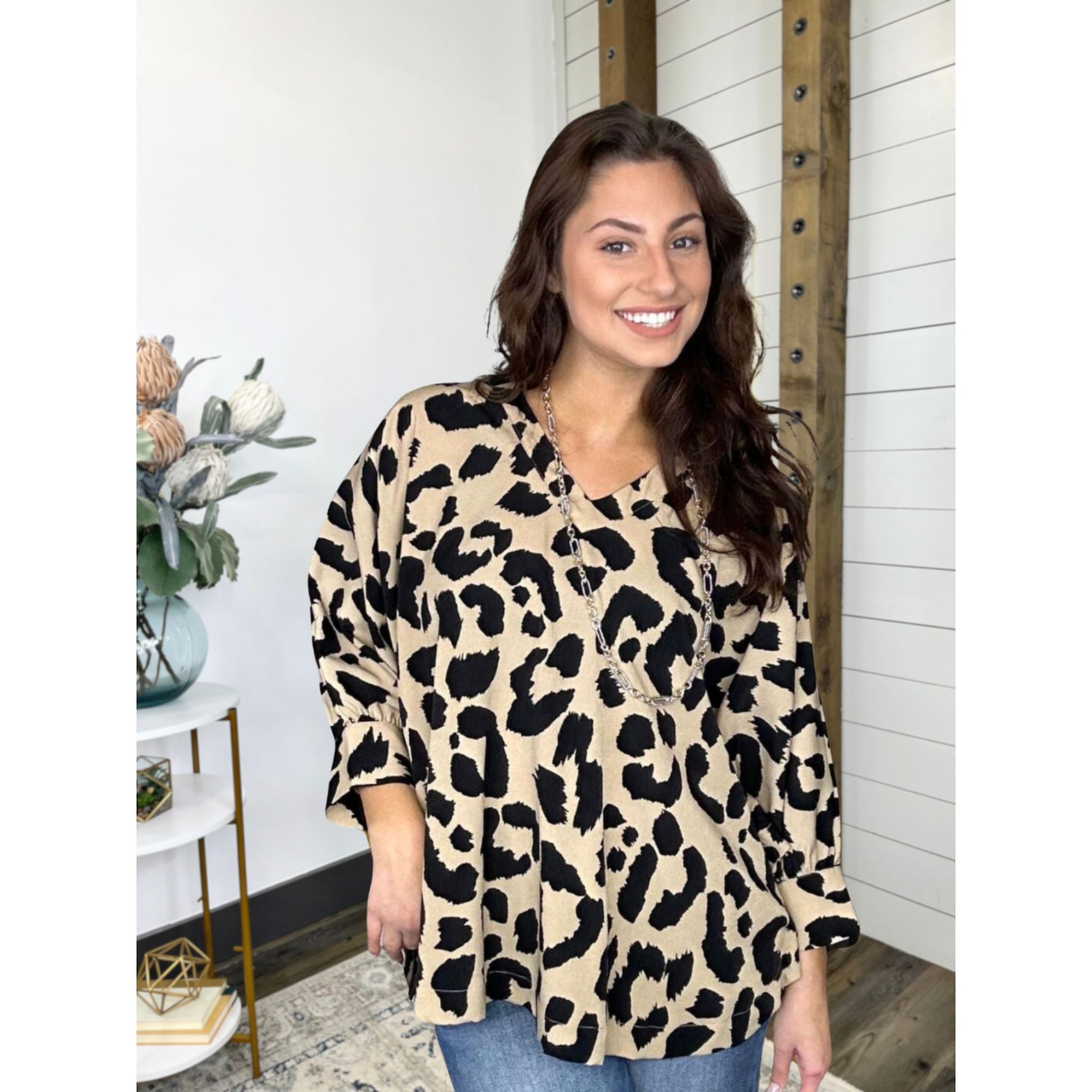 Wild Ways Oversize Leopard Top