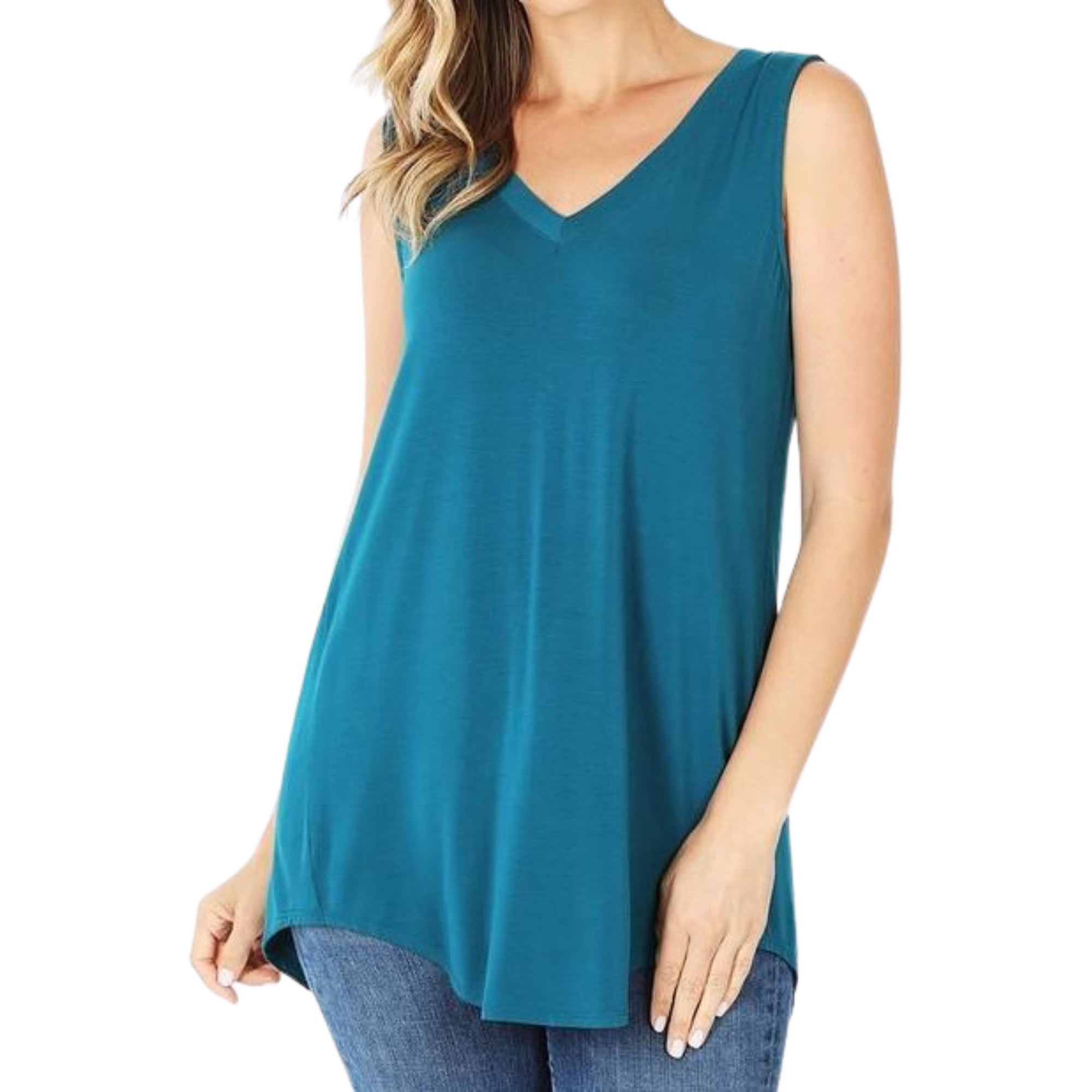 Marie V Neck Luxe Rayon Tank