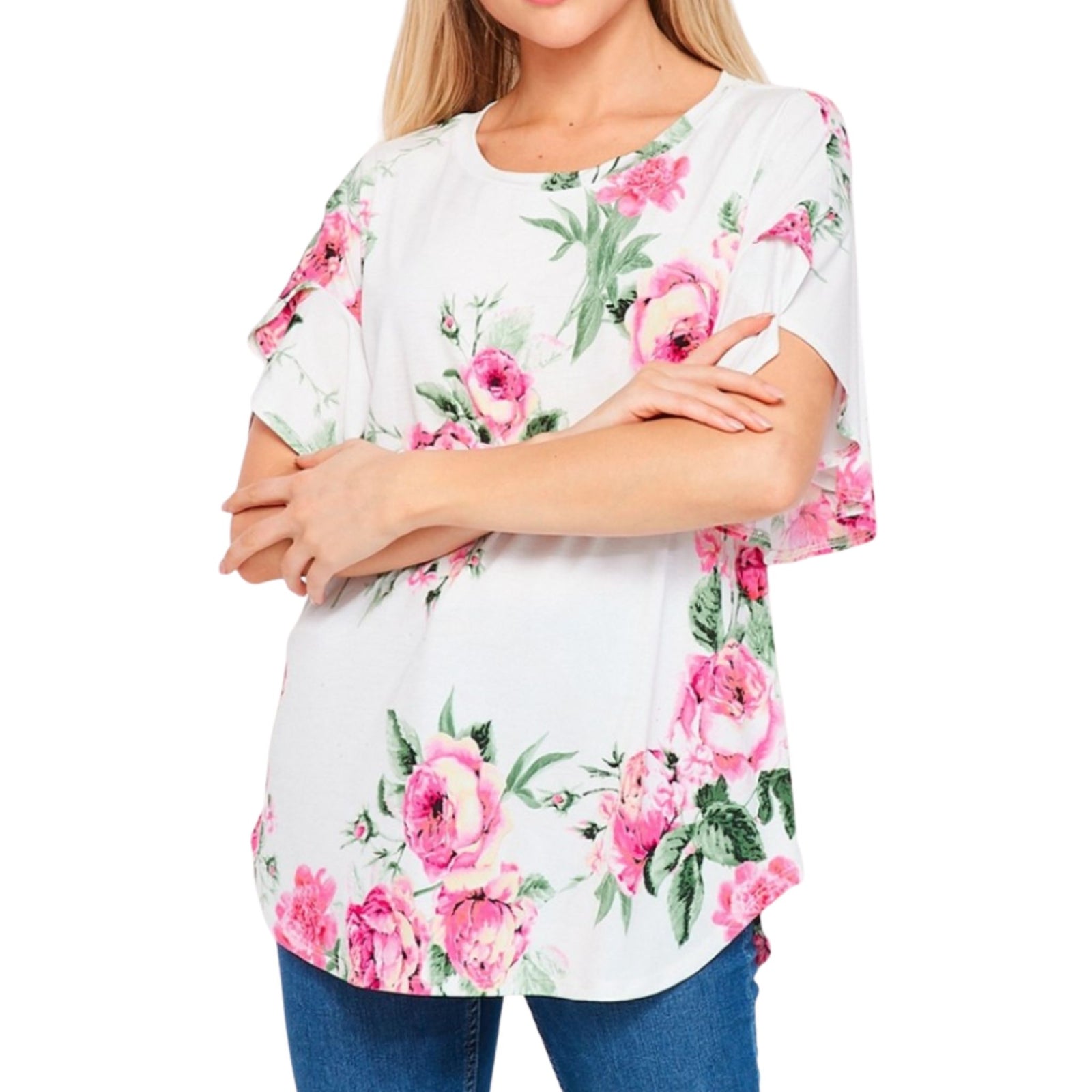 Ruffle Sleeve Floral Top