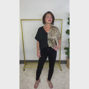 No Questions Split Boxy Blouse