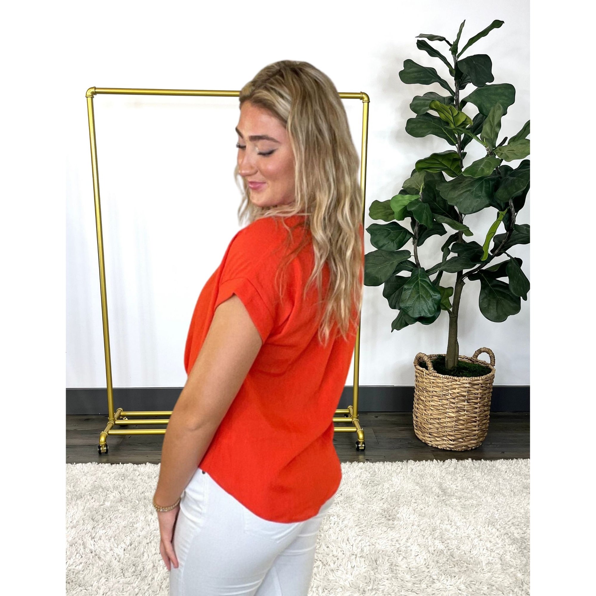 Decide The Vibe Button Down Twist Top