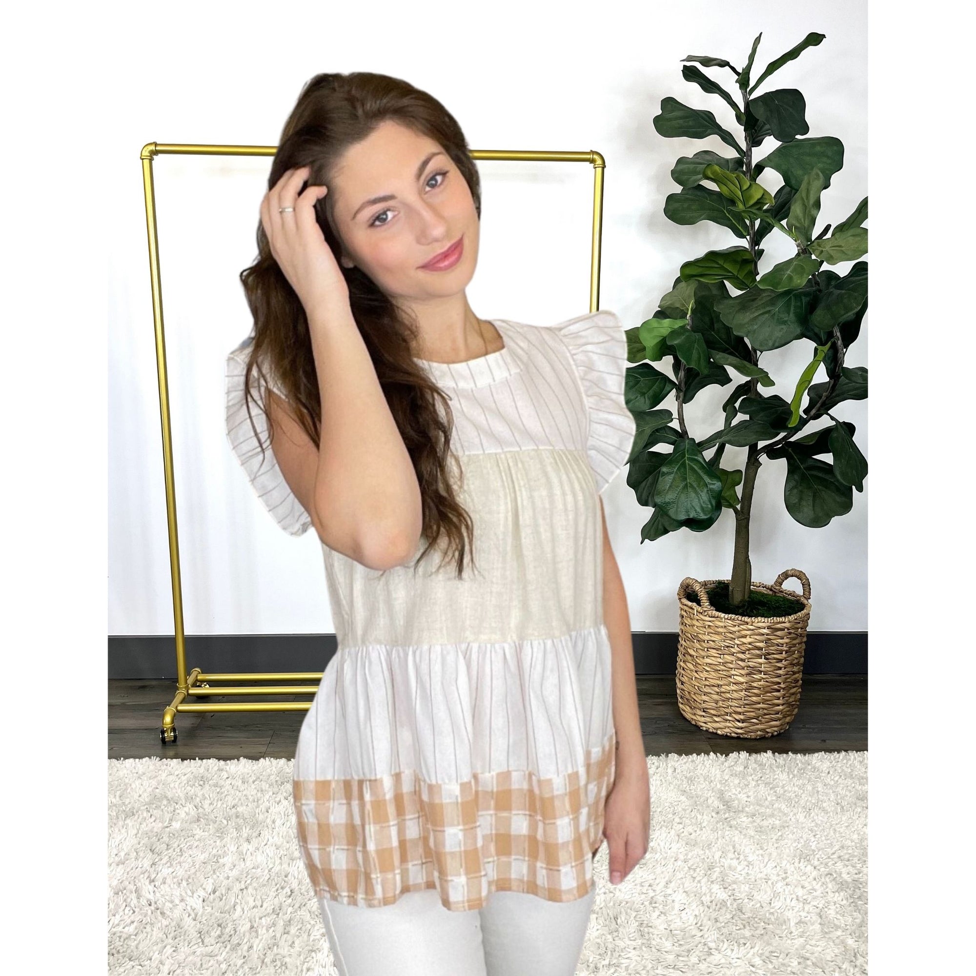 Palmer Mix Print Blouse