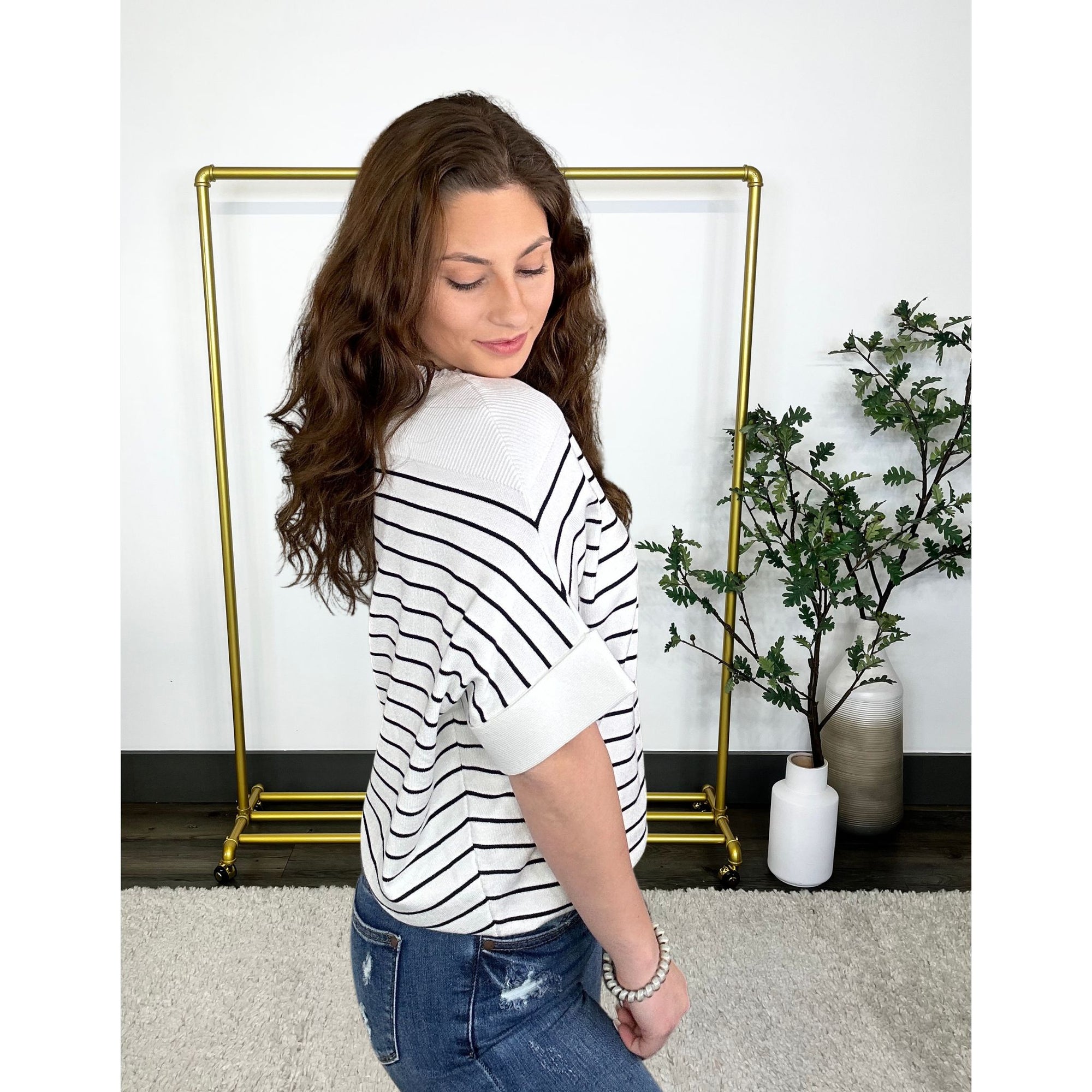 Timeless Nights Striped Sweater