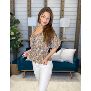 Floral Peplum Top