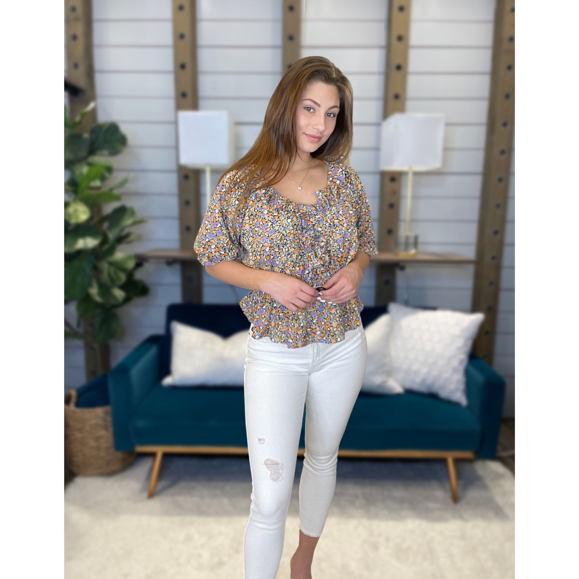 Floral Peplum Top