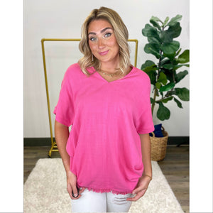 Linen Boxy Top