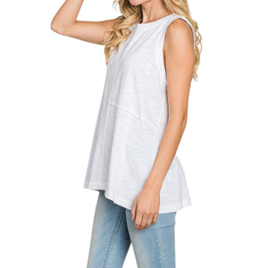 Cotton Exposed Stitch Tank