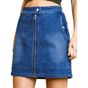 High Waist Denim Skirt