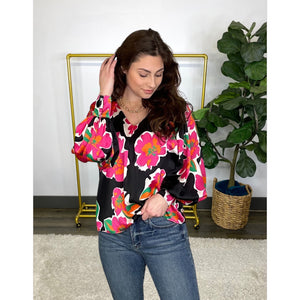 Right On Time Floral Blouse