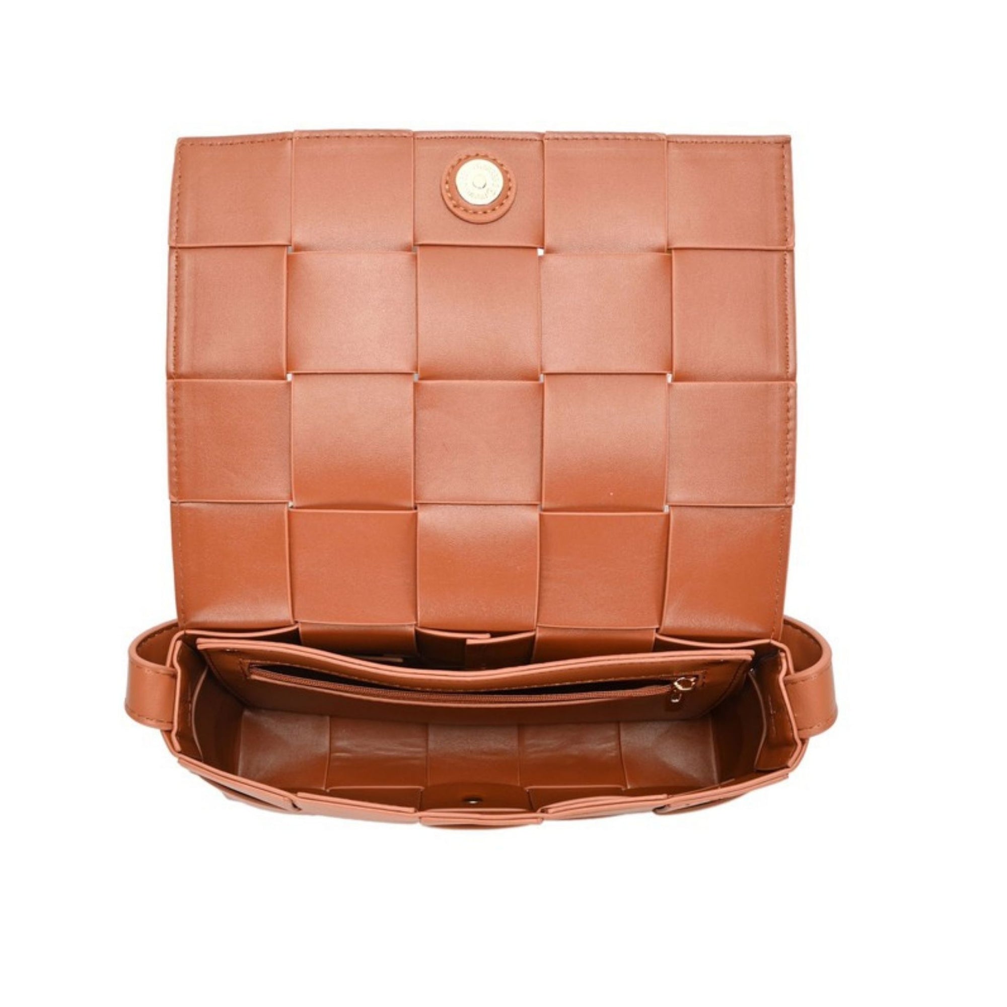 Designer Weave Faux Leather CrossBody Bag