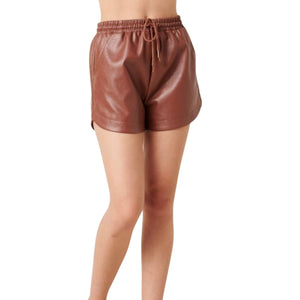 Come My Way Leather Shorts