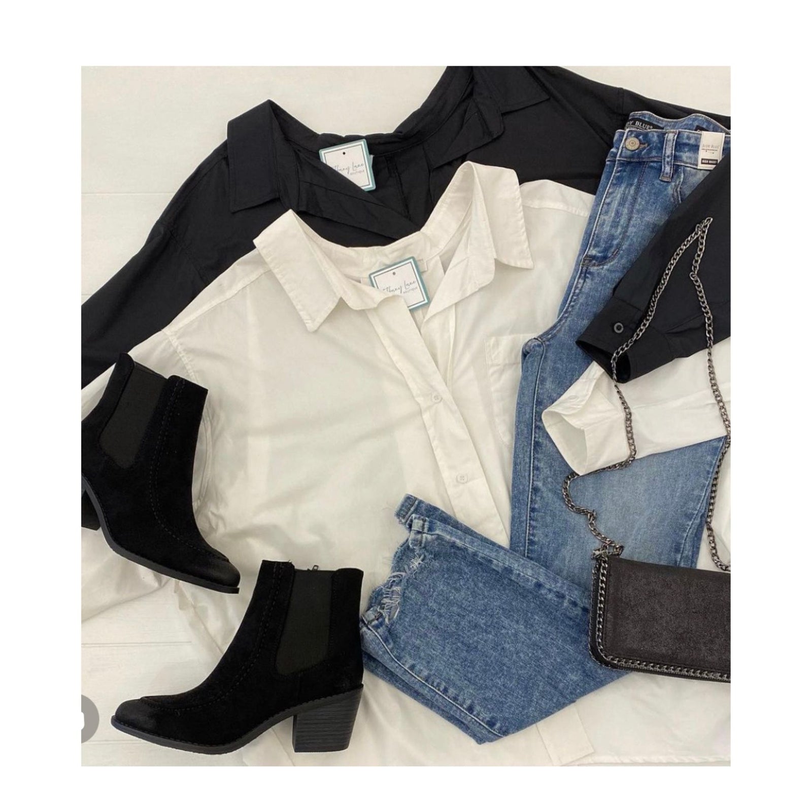 Never Leave Oversize Button Down Top