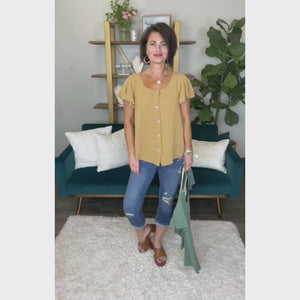 Meant To Be  Button Up Top