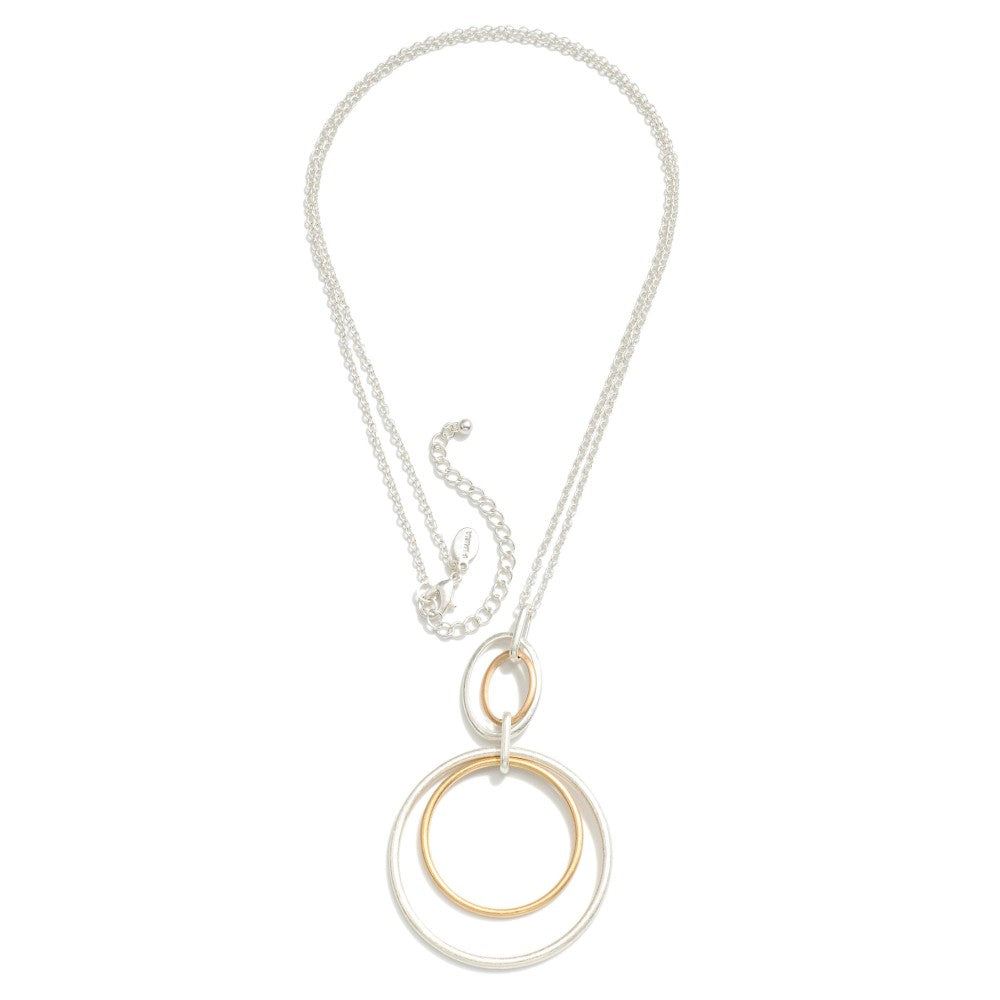 Eliana Nested Circular Pendant Necklace