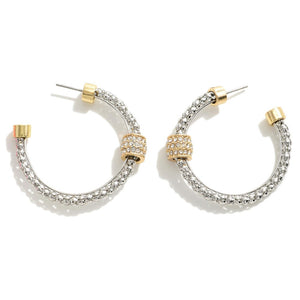 Stand Out  Popcorn Chain Hoop  Earrings